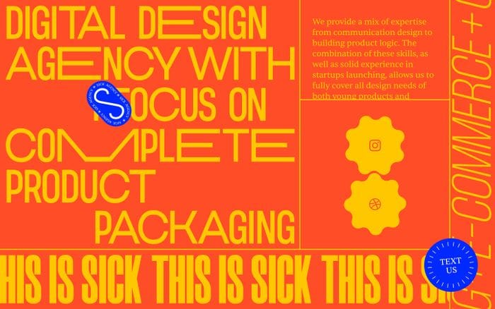 Sick agency website preview