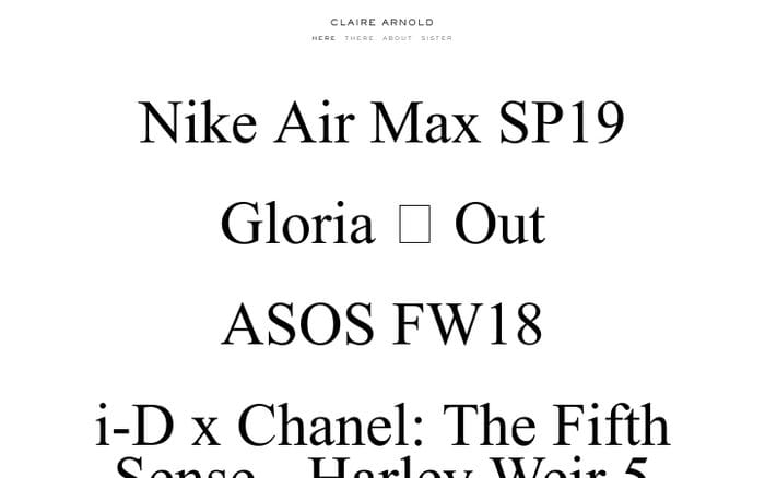 Claire Arnold website preview