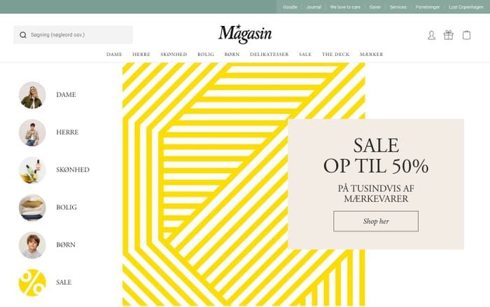 Magasin website preview