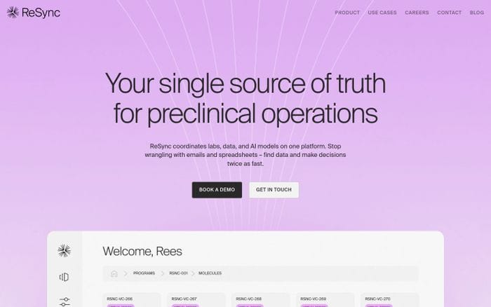 ReSync website preview