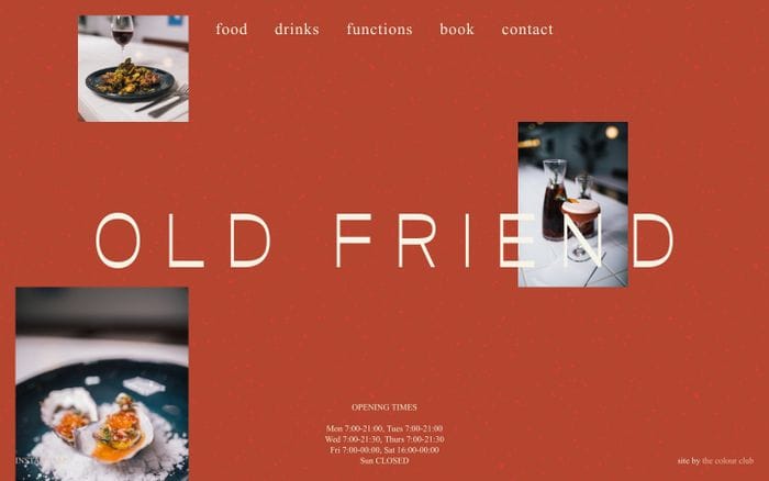 Old Friend website preview