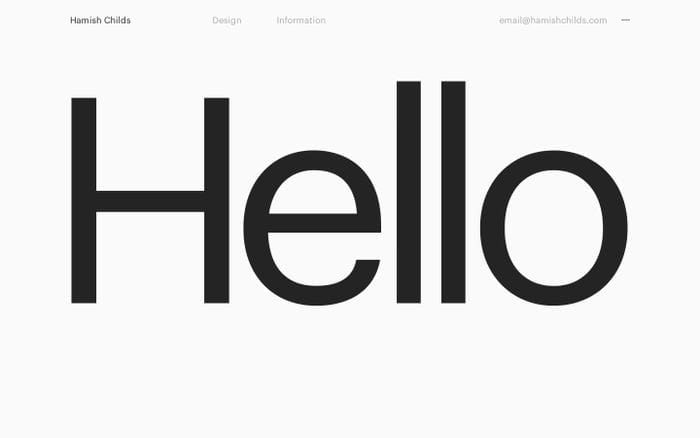 Hamish Childs website preview