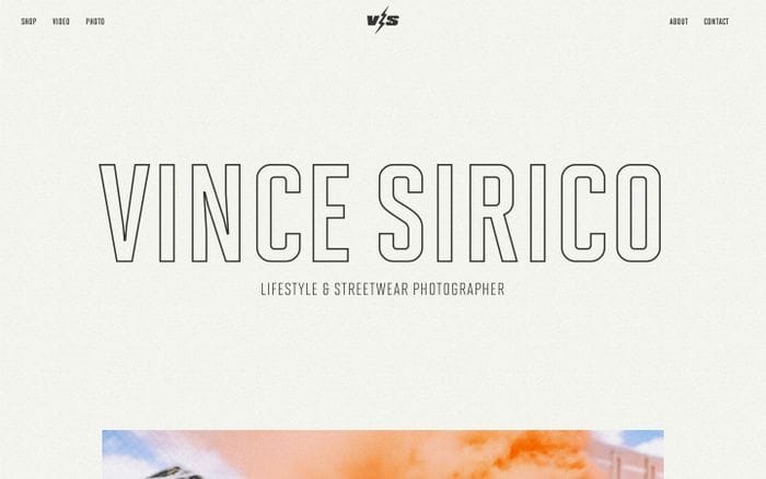 Vince Sirico Portfolio website preview