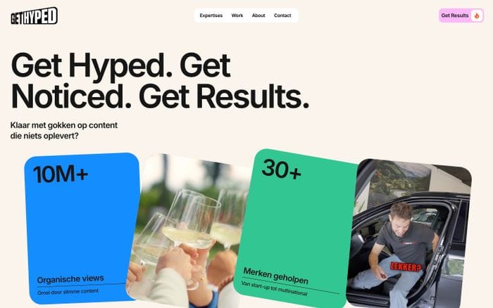 Get Hyped website preview