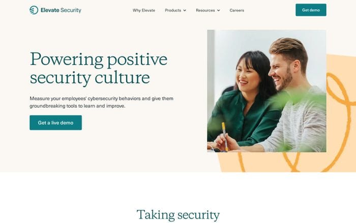 Elevate Security website preview