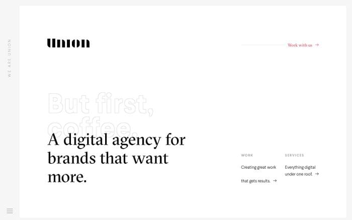 Union website preview