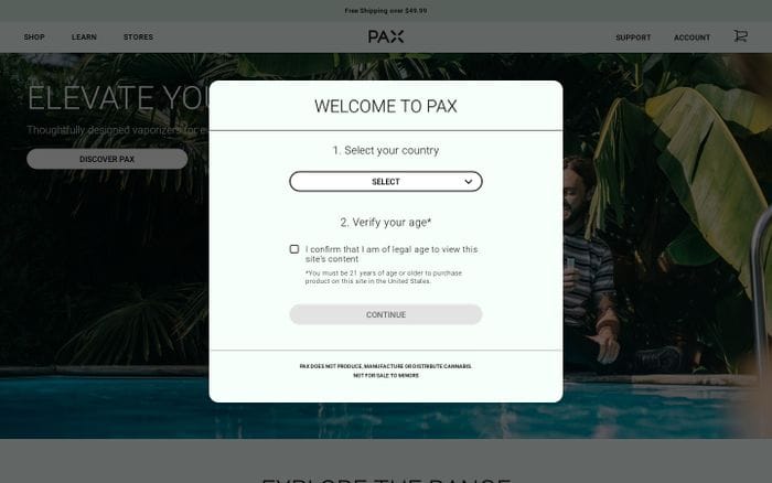 Pax website preview
