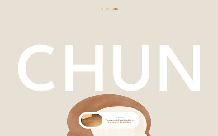 Chun Café website preview