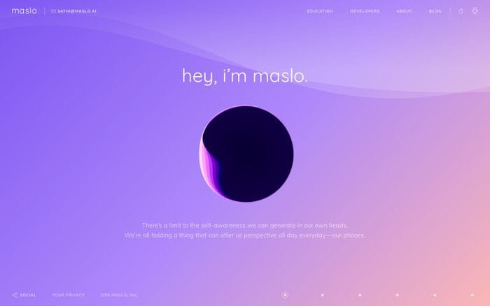 Maslo website preview