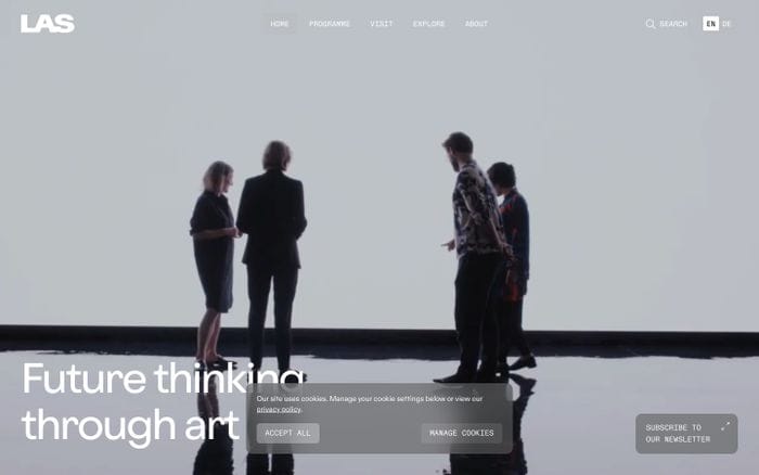 LAS Art Foundation website preview