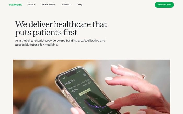 Eucalyptus website preview