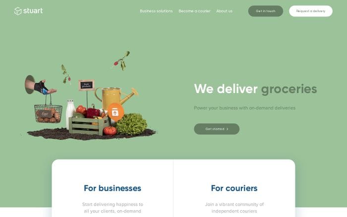 Stuart • Same-day or next day delivery for businesses website preview