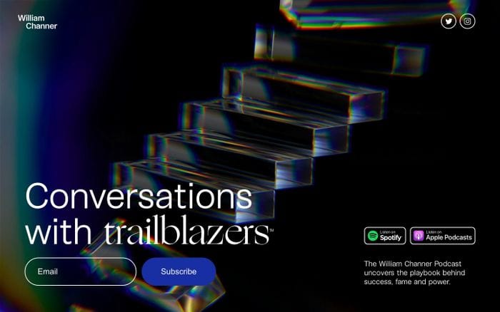 William Channer podcast website preview