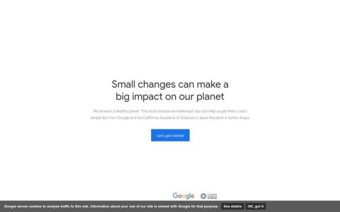 Sustainability website preview