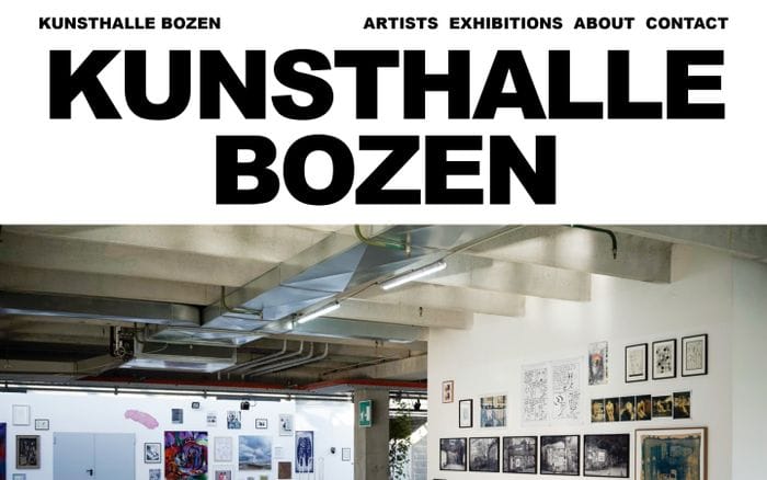 Kunsthalle Bozen website preview