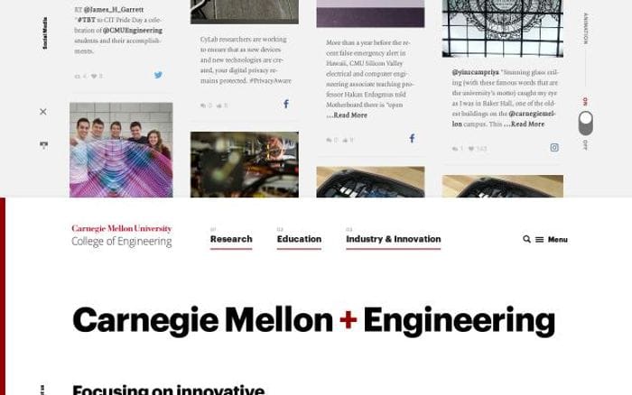 Engineering website preview