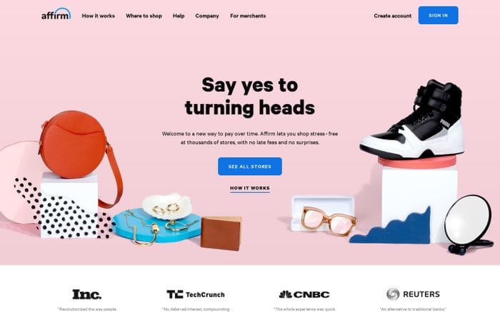 Affirm website preview