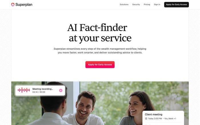 Superplan website preview