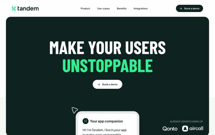 Tandem website preview
