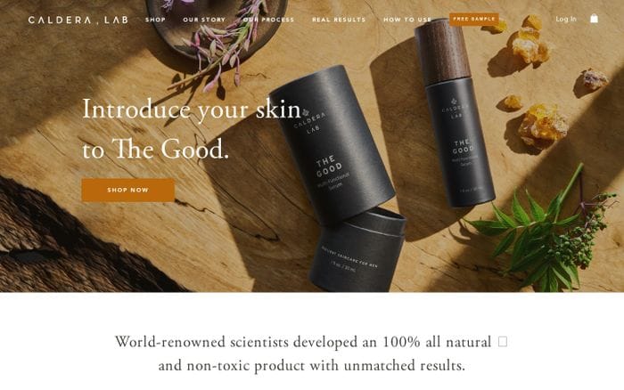 Caldera + La website preview