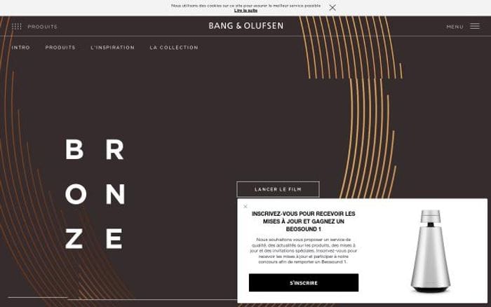 Bang-olufsen website preview