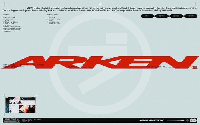 Arken Studio website preview