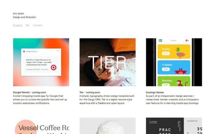 Eric Smith website preview