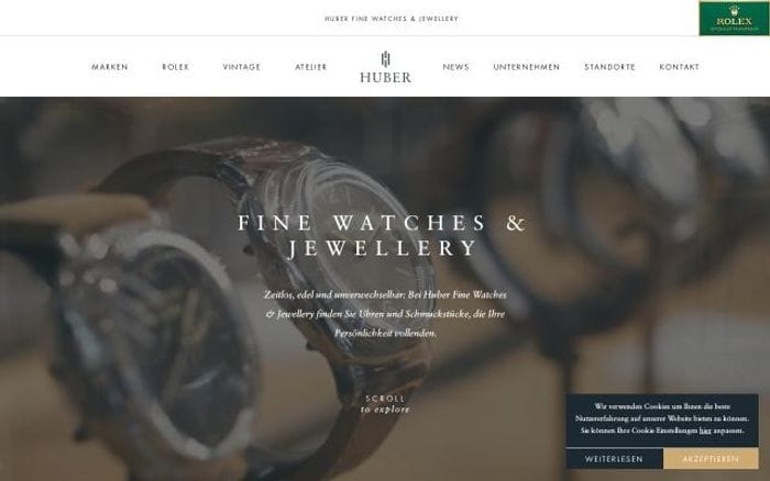 Huber website preview