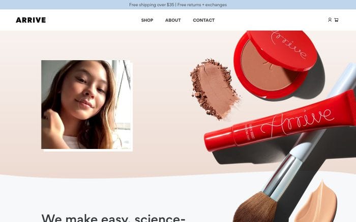 Arrive website preview