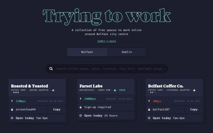 Tryingtowork website preview