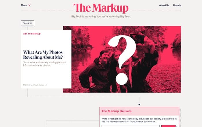 The Markup website preview