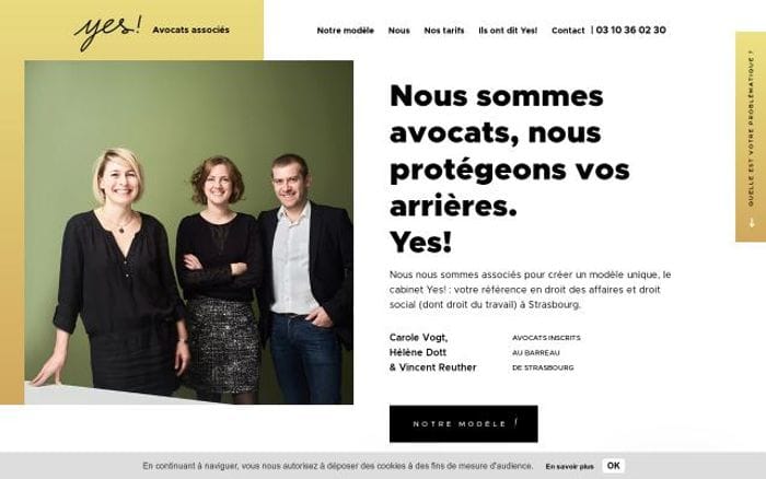 Yes-avocats website preview