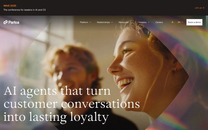Parloa website preview