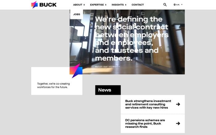 Buck | Human resources consulting, administration, technology website preview