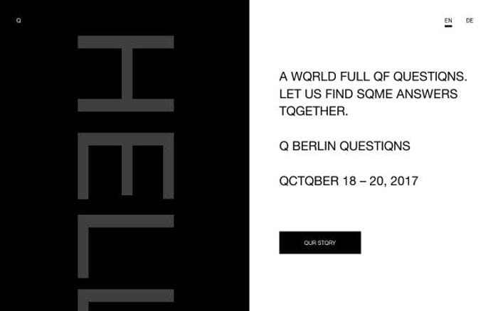 Q website preview