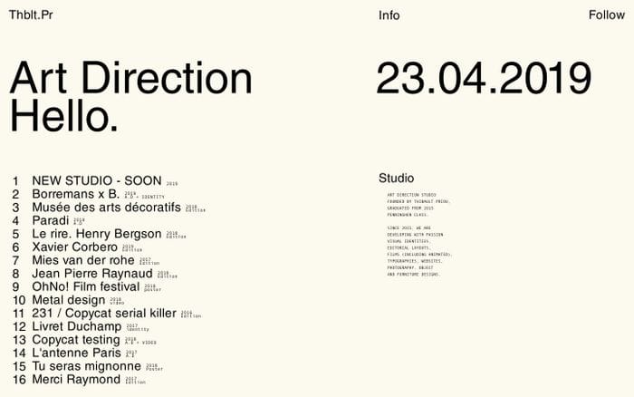 Thibault Priou website preview