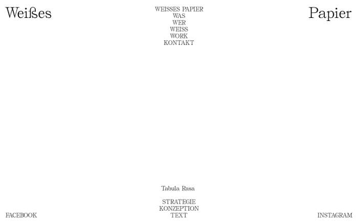 Weißes Papier website preview