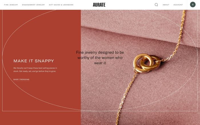 Aurate website preview