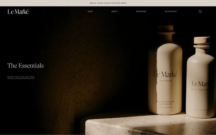 Le Marke website preview