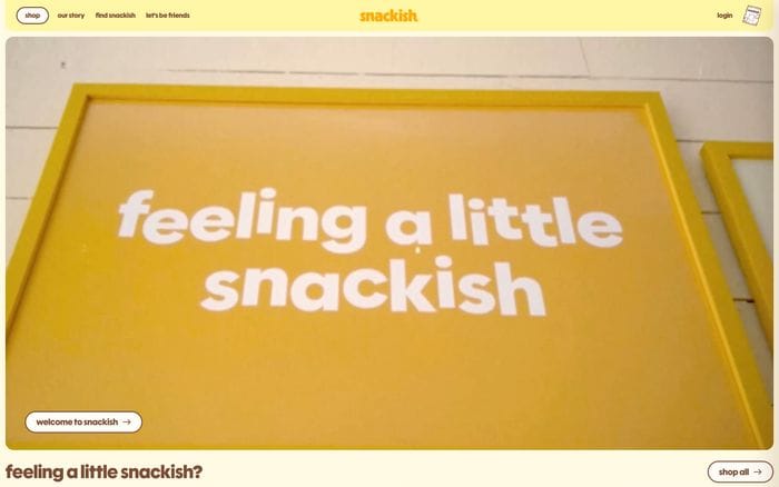 Snackish website preview
