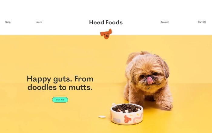 Heed Foods website preview