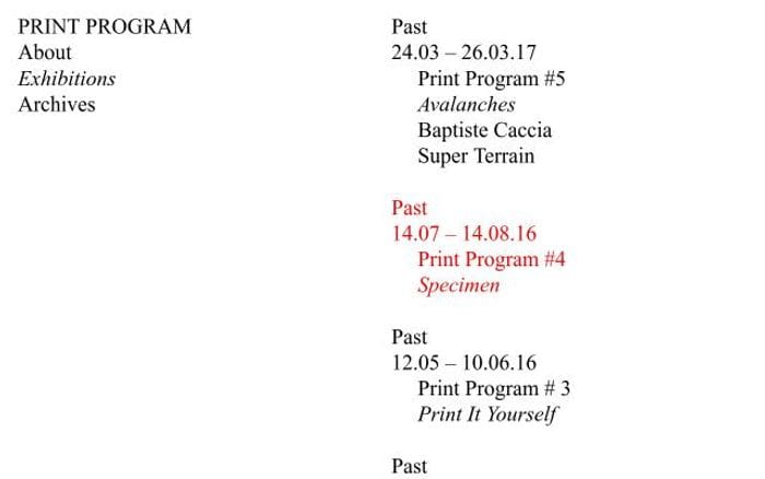 Print-program website preview