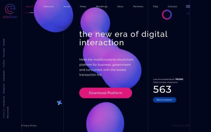 Erachain website preview