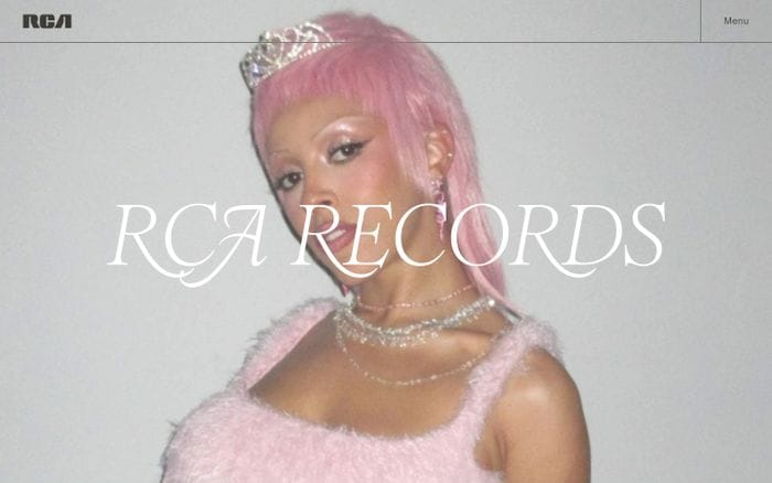 RCA Records website preview