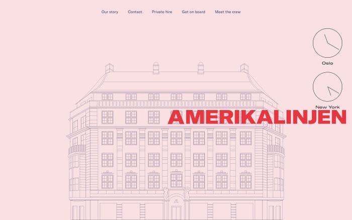 Amerikalinjen website preview