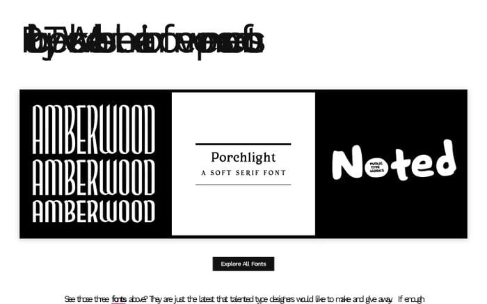 Public Type Works website preview