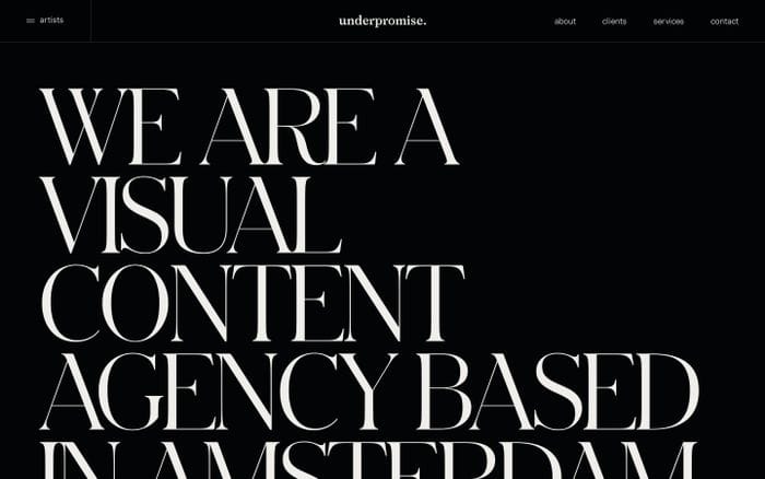 Underpromise website preview