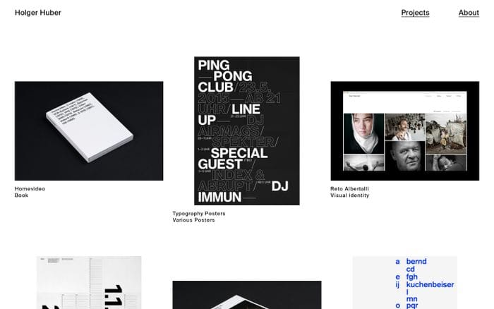 Holger Huber website preview