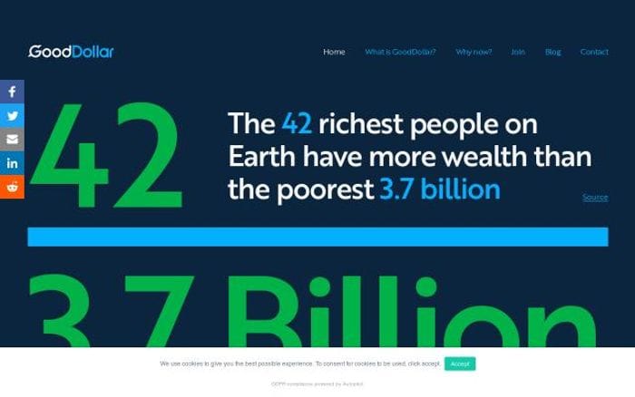 Gooddollar website preview