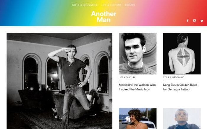 Anothermanmag website preview